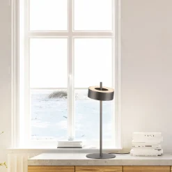 Paul Neuhaus Smart LED-pöytävalaisin Q-Rotate tummanruskea 40 cm 40 cm