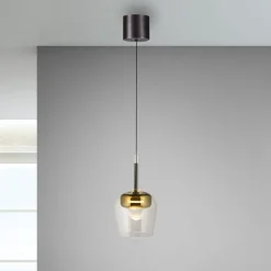 Paul Neuhaus Smart LED-riippuvalaisin Q-Kon kullanvärinen Ø 21 cm