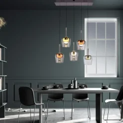 Paul Neuhaus Smart LED-riippuvalaisin Q-Kon monivärinen 5-valaisin