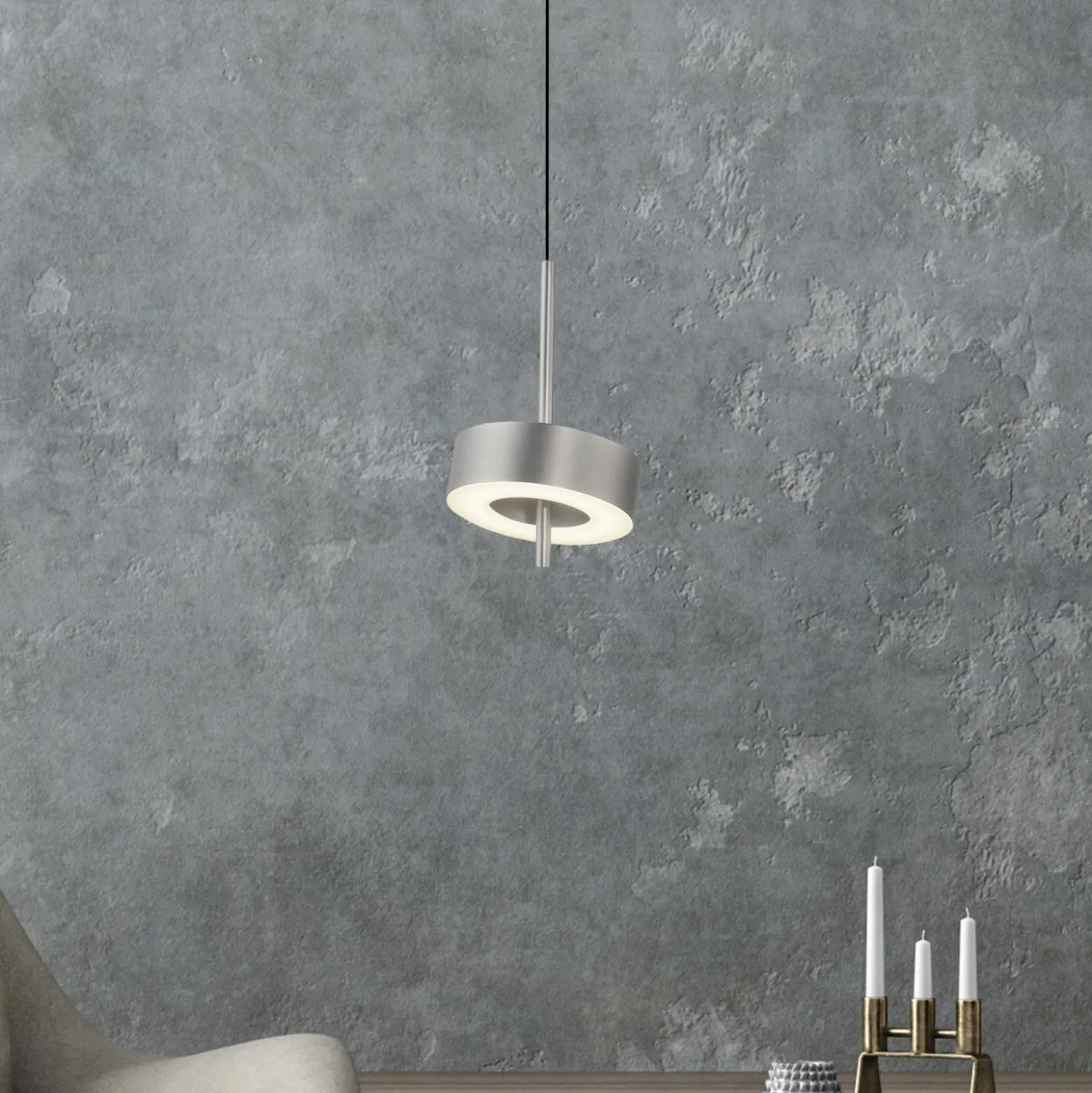 Paul Neuhaus Smart LED-ripustusvalaisin Q-Rotate alumiini Ø 14 cm