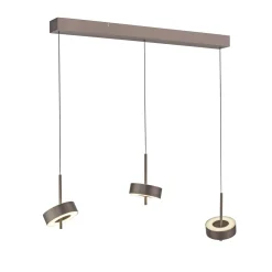 Paul Neuhaus Smart LED-ripustusvalaisin Q-Rotate tummanruskea 3-valoisena