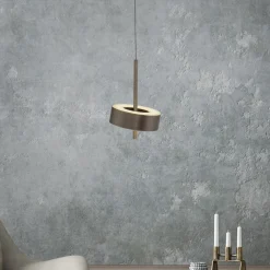 Paul Neuhaus Smart LED-ripustusvalaisin Q-Rotate tummanruskea Ø14cm