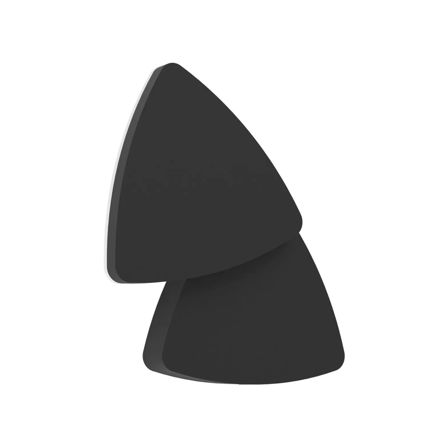 Pedersano-LED-ulkoseinälamppu, musta, leveys 14 cm, kolmionmuotoinen