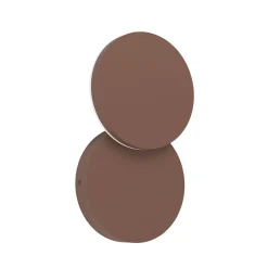 Pedersano-LED-ulkoseinälamppu, ruosteenvärinen, Ø 14 cm, metallia