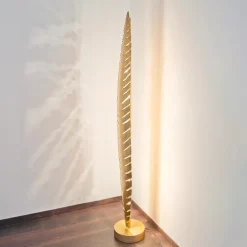 PIETRO-lattiavalaisin, kullanvärinen, korkeus 152 cm, metallia, 6 x G4