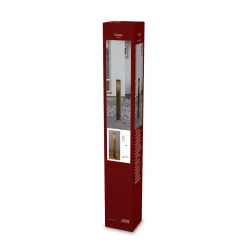 Pistoia-pylväsvalaisin, ruosteenvärinen, korkeus 95 cm, metalli, IP54