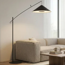 Poise-kaarivalaisin, musta, teräs, tekstiili, ulkonema 260 cm