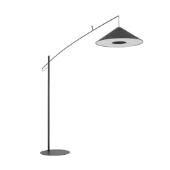 Poise-kaarivalaisin, musta, teräs, tekstiili, ulkonema 260 cm