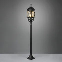 Polkuvalaisin Elvo, musta matta, korkeus 100 cm, alumiini