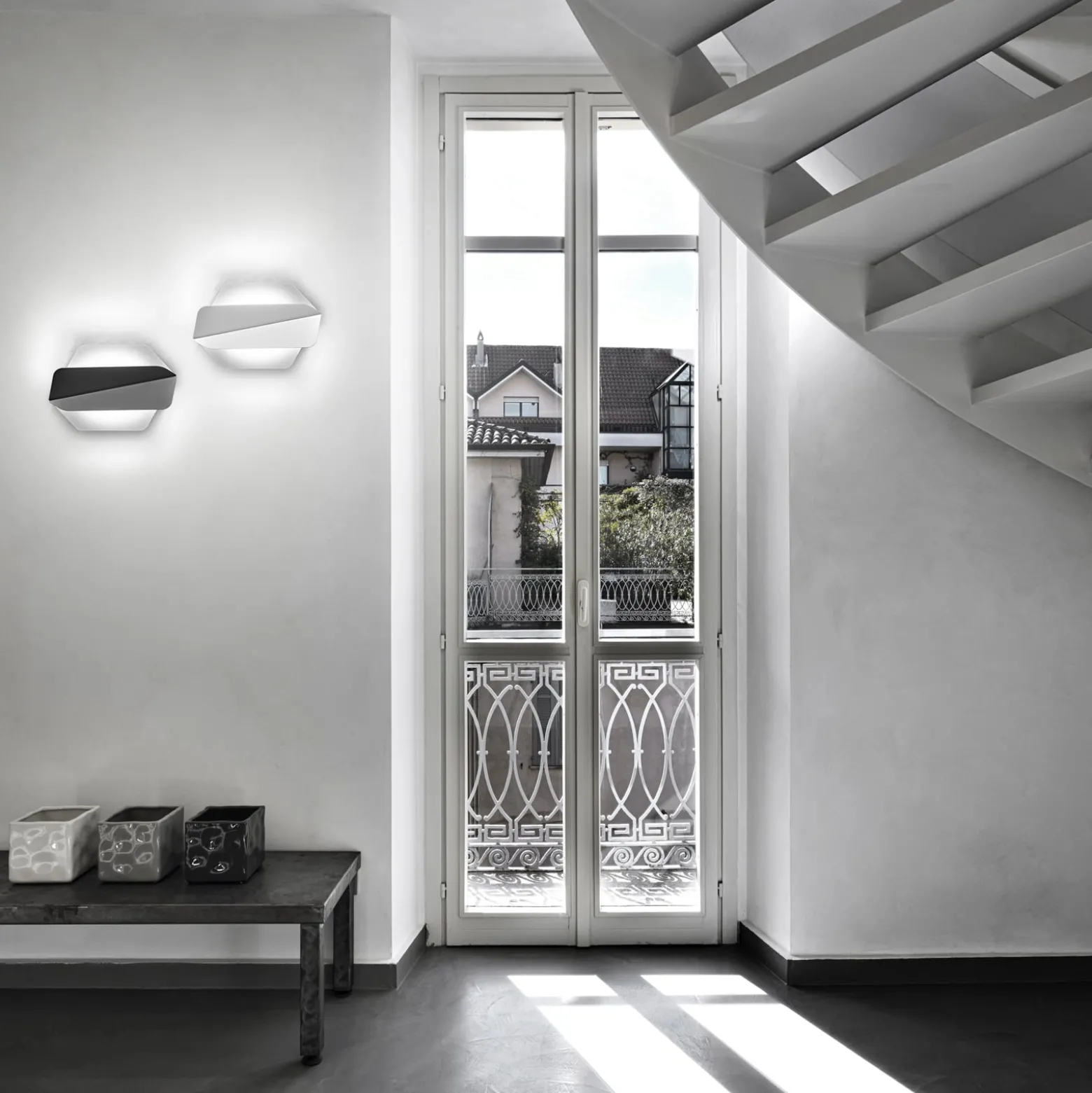 Prandina Dolomite W1-LED-seinälamppu 3x 3000K valk