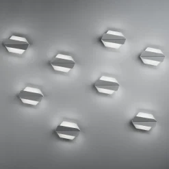 Prandina Dolomite W1-LED-seinälamppu 3x 3000K valk