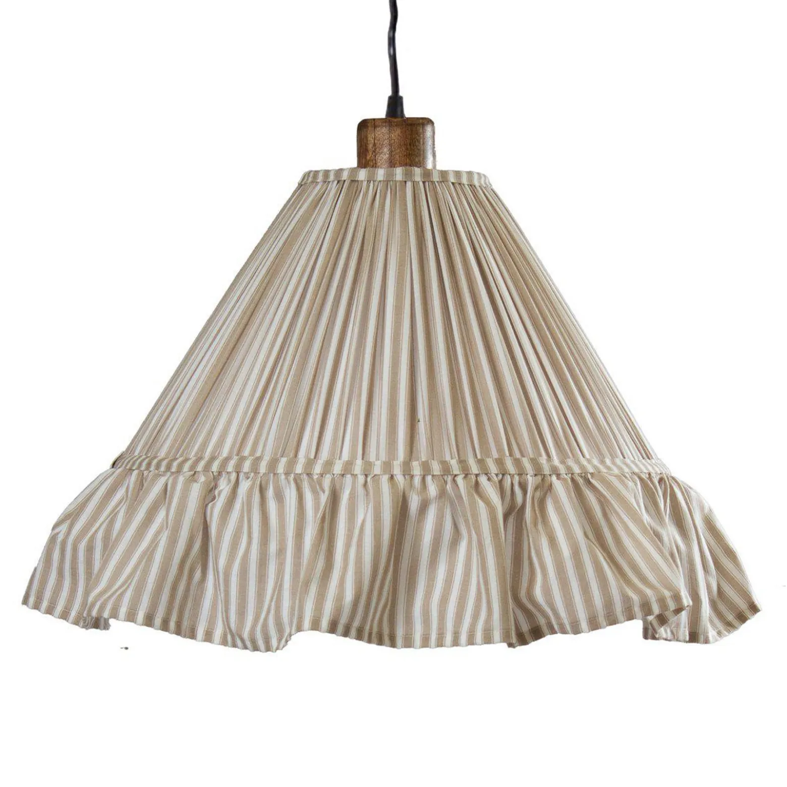 PR Home Estrid-riippuvalo, beige, kangas, Ø 40 cm, E27