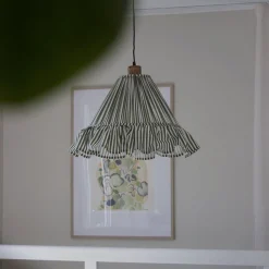 PR Home Estrid-riippuvalo, sammalvihreä, kangas, Ø 40 cm, E27
