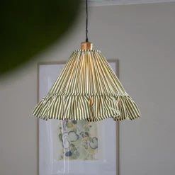 PR Home Estrid-riippuvalo, sammalvihreä, kangas, Ø 40 cm, E27