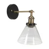 PR Home Lambda seinävalaisin, messinki/kirkas, Ø 18 cm, lasi