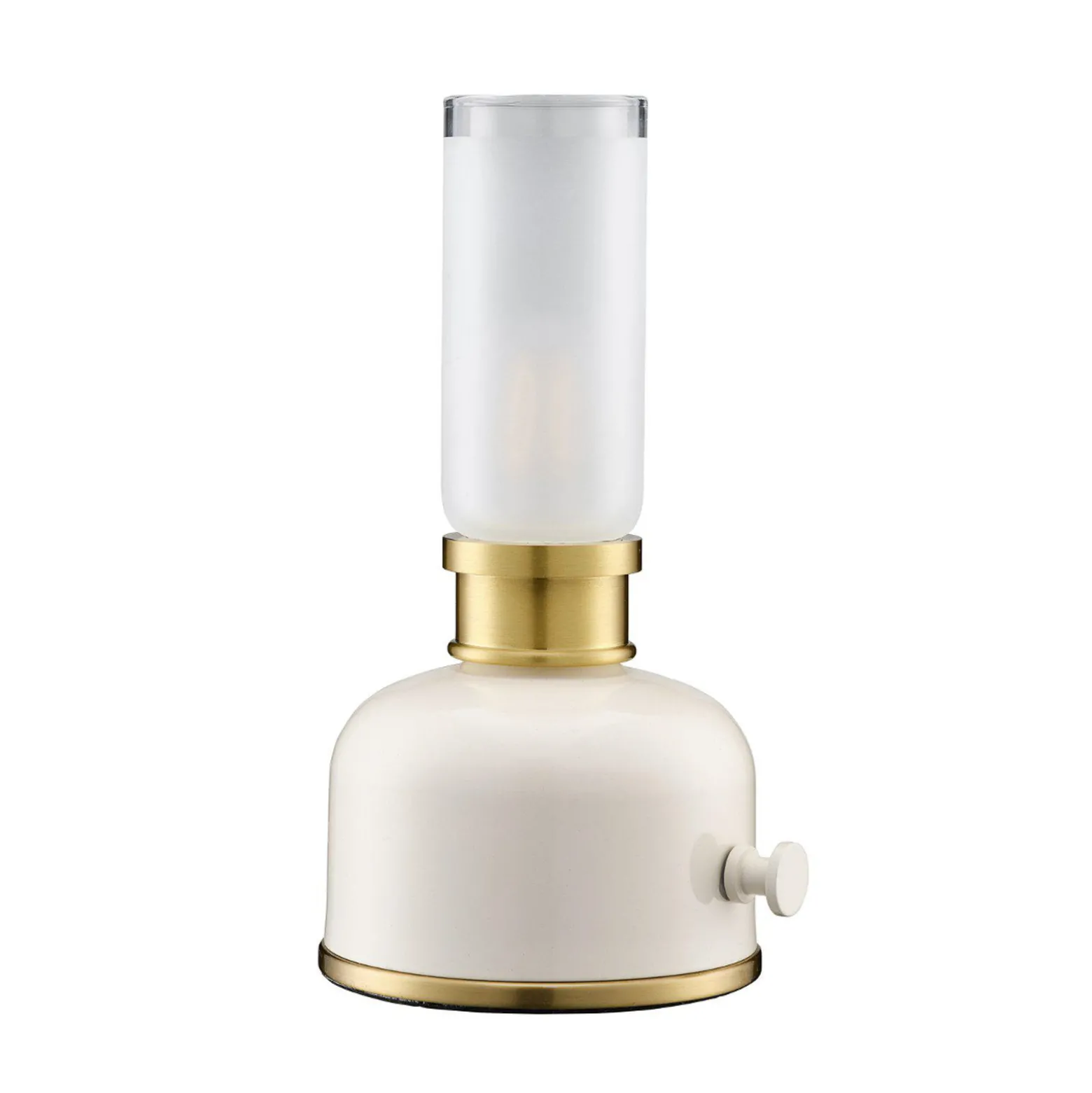 PR Home LED-ladattava pöytävalaisin Frida, beige, korkeus 22 cm