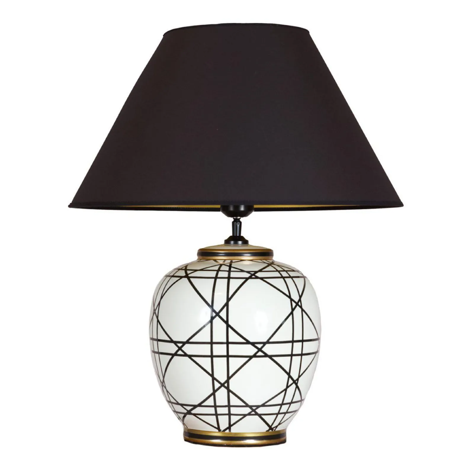 PR Home pöytävalaisin New York, musta, korkeus 45 cm, keraaminen