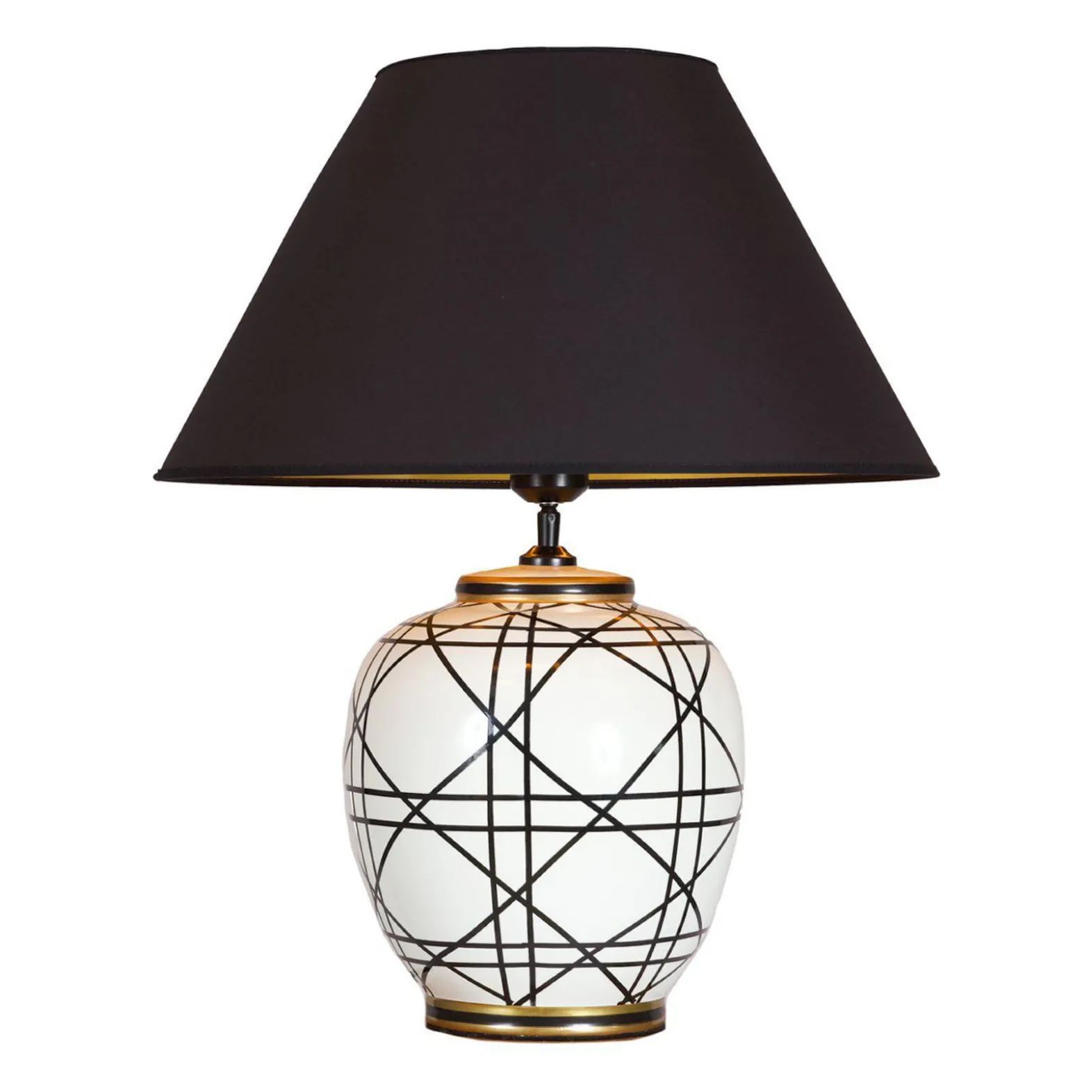 PR Home pöytävalaisin New York, musta, korkeus 45 cm, keraaminen