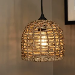 PR Home riippuvalaisin Cebu, Ø 17 cm, Lampakanay, luonnonruskea