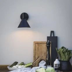 PR Home ulkoseinävalaisin Minitripp, musta, IP44, metallia