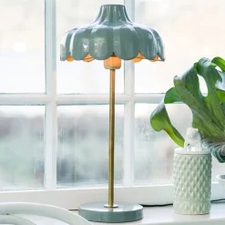 PR Home Wells metallinen pöytävalaisin, vihreä/kultainen