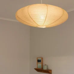 PR Home Yuni-riippuvalo, beige, paperi, Ø 58 cm, E27