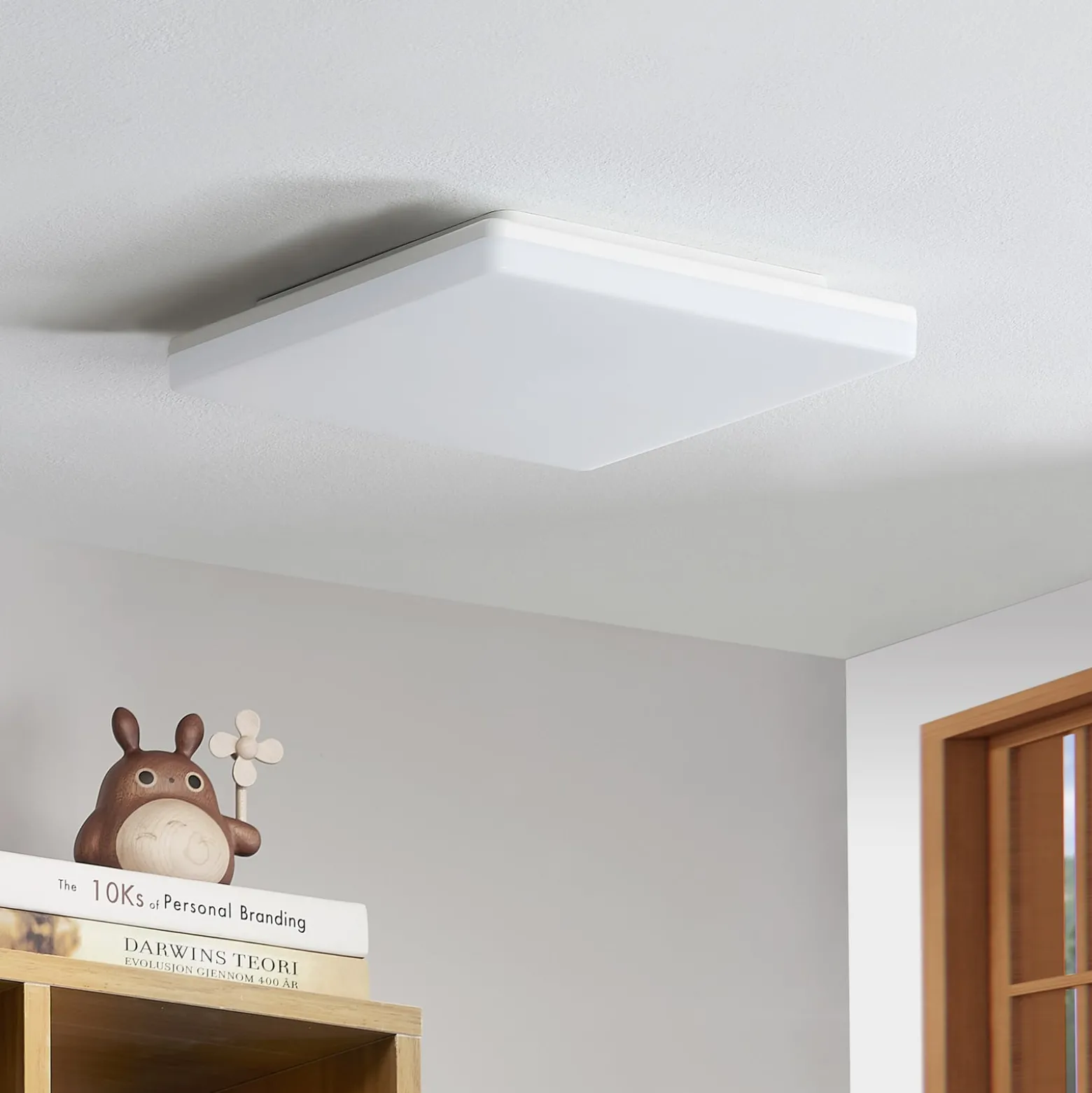 PRIOS Artin LED-kattovalaisin, anturi, kulmikas, 28 cm