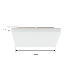 PRIOS Artin LED-kattovalaisin, anturi, kulmikas, 28 cm