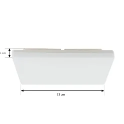 Prios Artin -LED-kattovalaisin, kulmikas, 33 cm