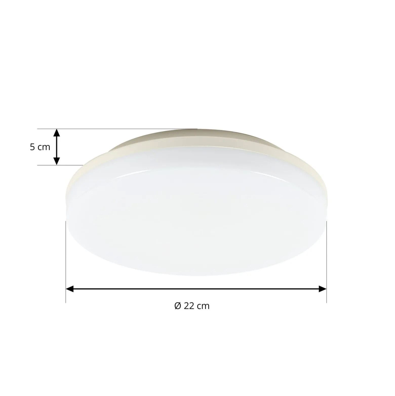 Prios Artin -LED-kattovalo anturi pyöreä 22 cm