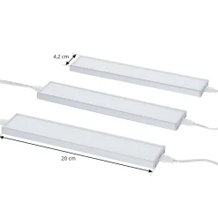 Prios Ashtonis LED-kaapinvalaisin, 3 kpl, 20 cm:n sarja