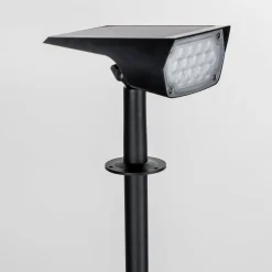 Prios LED-aurinkopistevalaisin Helier, 49 cm, musta, maapiikki