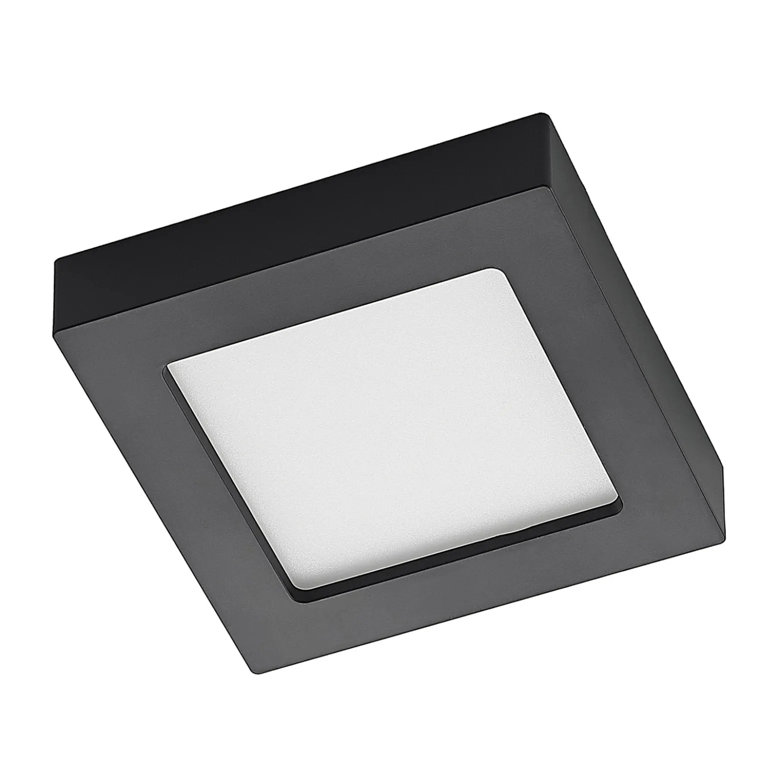 Prios LED-kattovalaisin Alette, musta, 12 W, CCT, himmennettävä