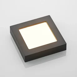Prios LED-kattovalaisin Alette, musta, 12 W, CCT, himmennettävä