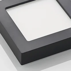 Prios LED-kattovalaisin Alette, musta, 12 W, CCT, himmennettävä