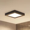 Prios LED-kattovalaisin Alette, musta, 24 W, CCT, himmennettävä