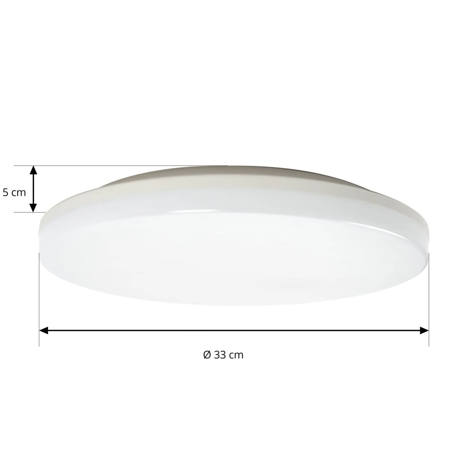 Prios LED-kattovalaisin Artin, Ø 33 cm, valkoinen, CCT, IP65