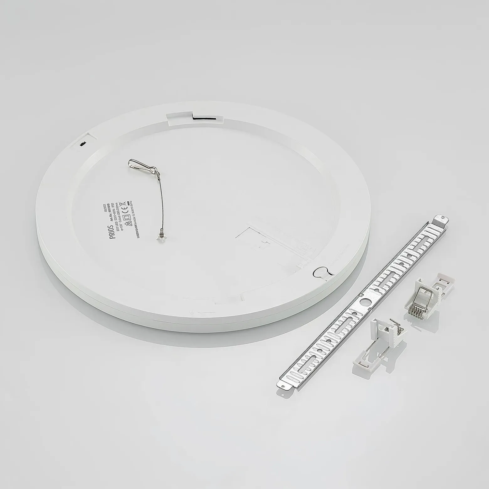 Prios LED-kattovalaisin Aureka, 2 kpl, sensori, Ø 33 cm, valkoinen
