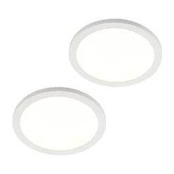 Prios LED-kattovalaisin Aureka, 2 kpl, sensori, Ø 33 cm, valkoinen