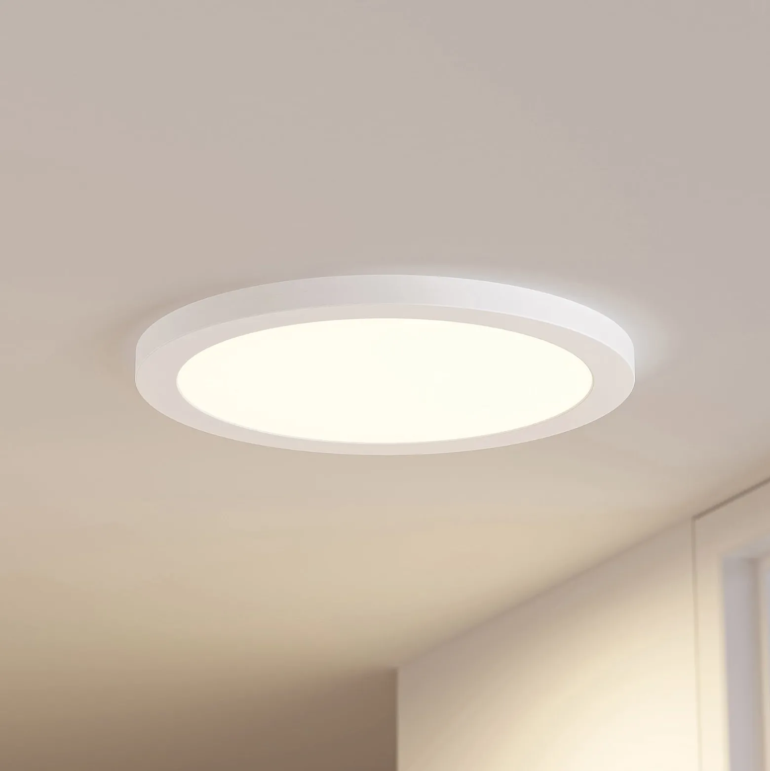 Prios LED-kattovalaisin Aureka, 2 kpl, sensori, Ø 33 cm, valkoinen