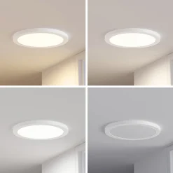 Prios LED-kattovalaisin Aureka, 3 kpl, sensori, Ø 33 cm, valkoinen