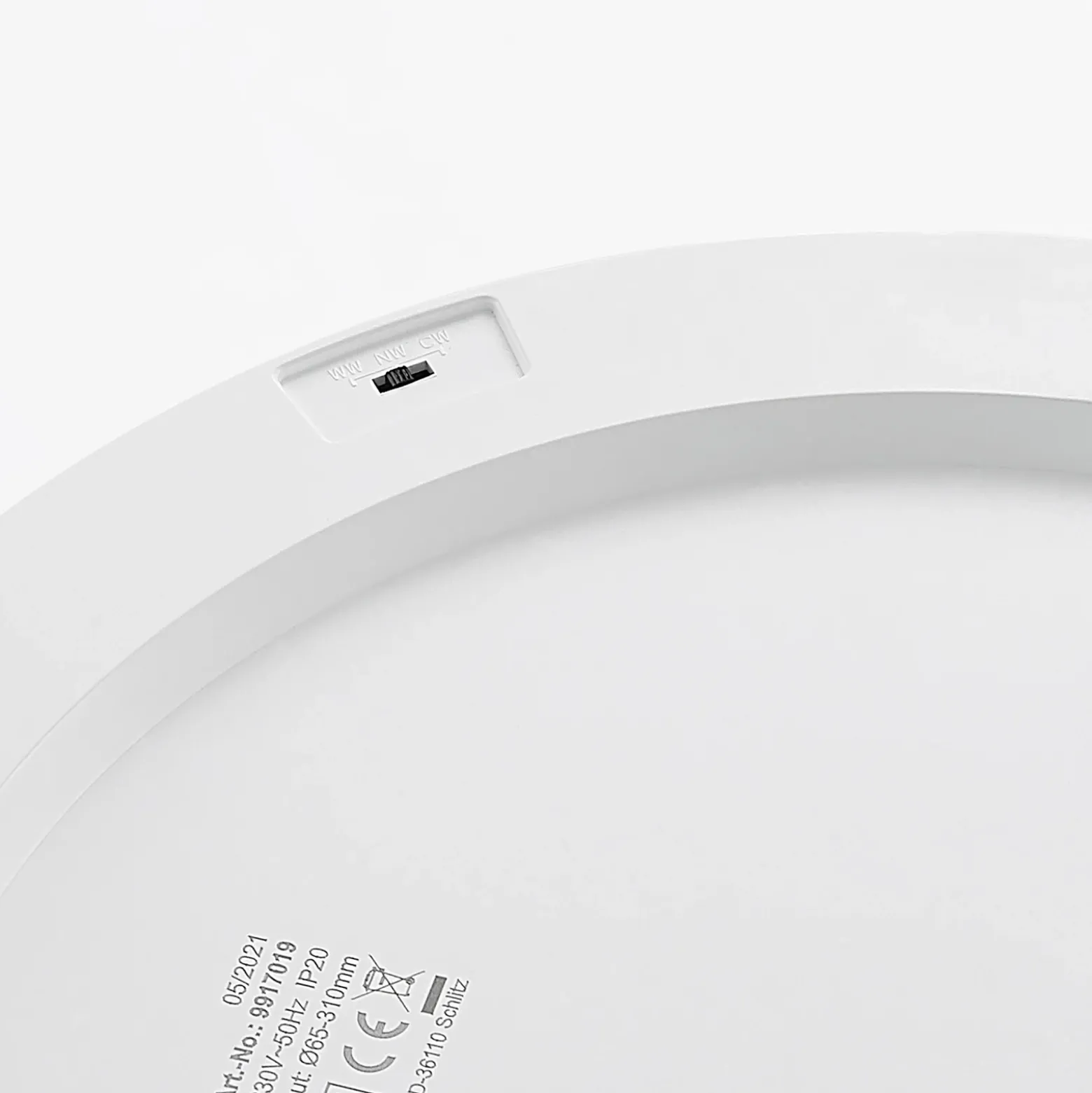 Prios LED-kattovalaisin Aureka, liiketunnistin, Ø 33 cm, valkoinen