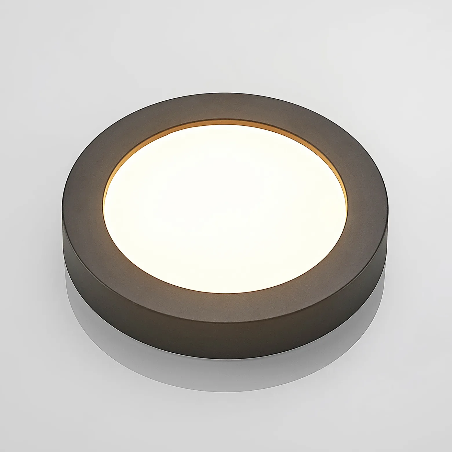 Prios LED-kattovalaisin Edwina, musta, 23 cm, CCT, IP44