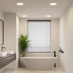 PRIOS LED-kattovalaisin Edwina, valkoinen, 25 cm, CCT, IP44