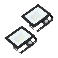 Prios LED-kohdevalaisin ulos Maikel, 50 W, metalli, anturi, 2 kpl