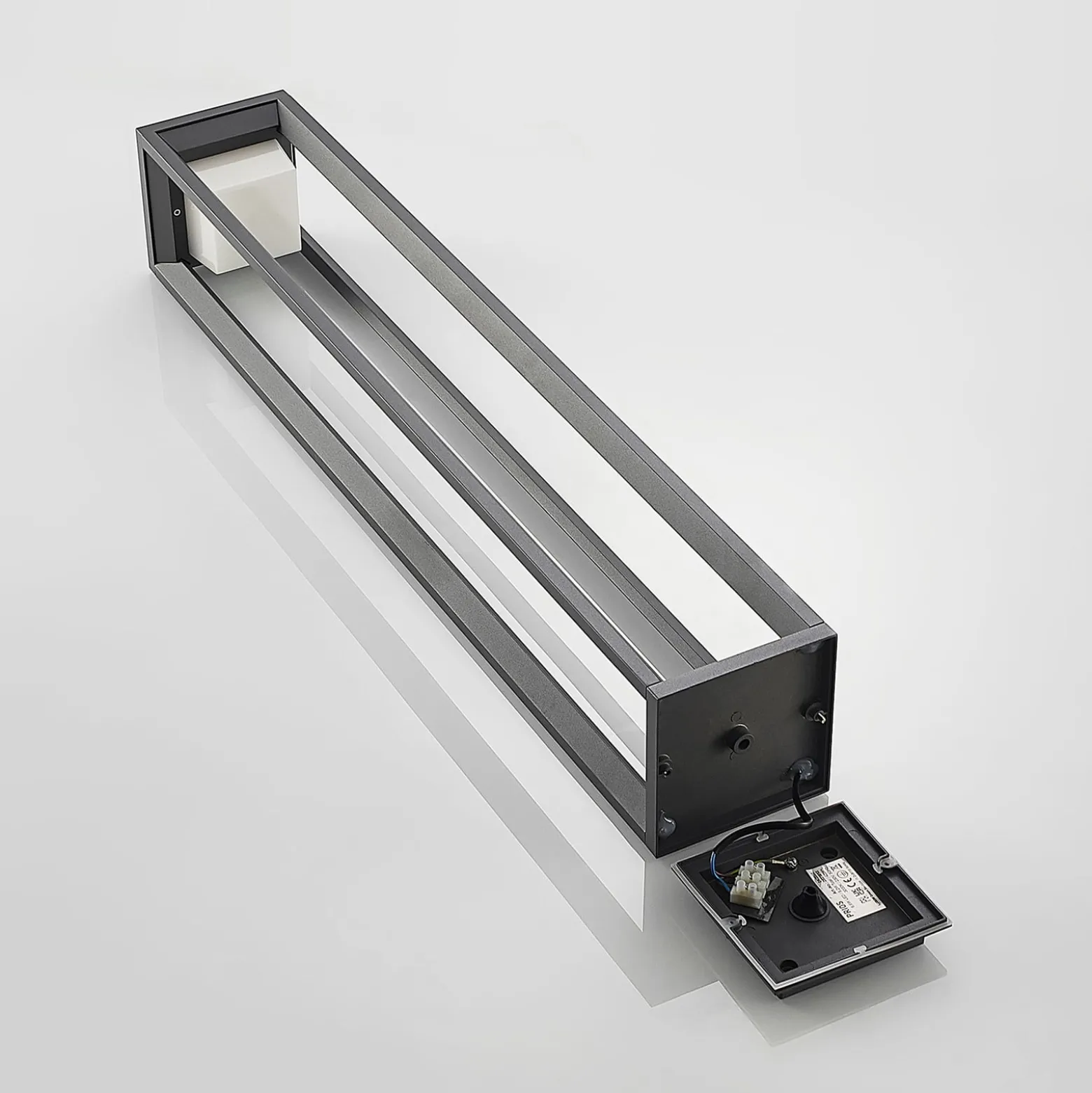 Prios LED polkuvalaisin Gamion, 90 cm, antrasiitti, metalli, IP54