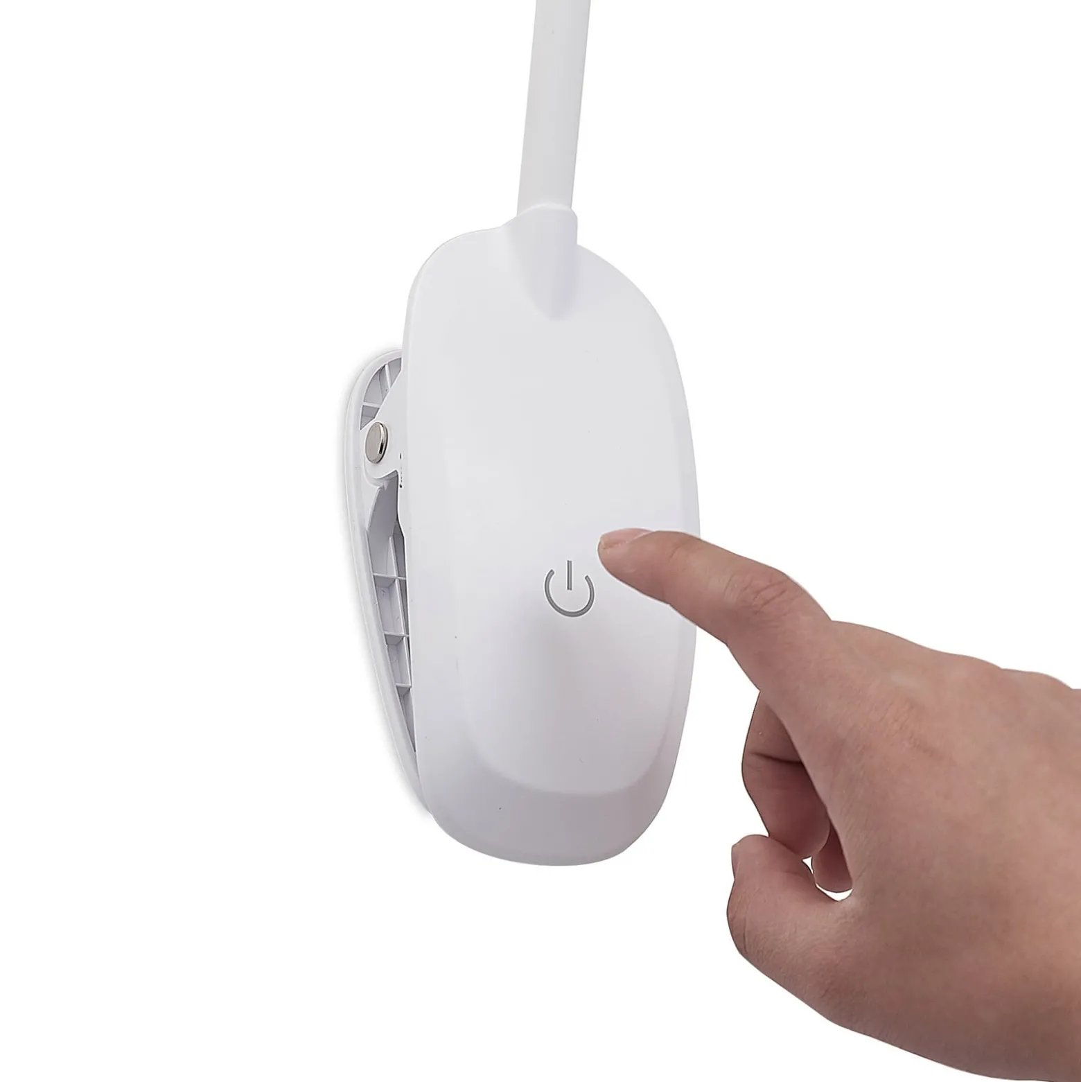 Prios LED-puristinvalaisin Harumi, valkoinen, ladattava akku, USB, 51 cm korkea