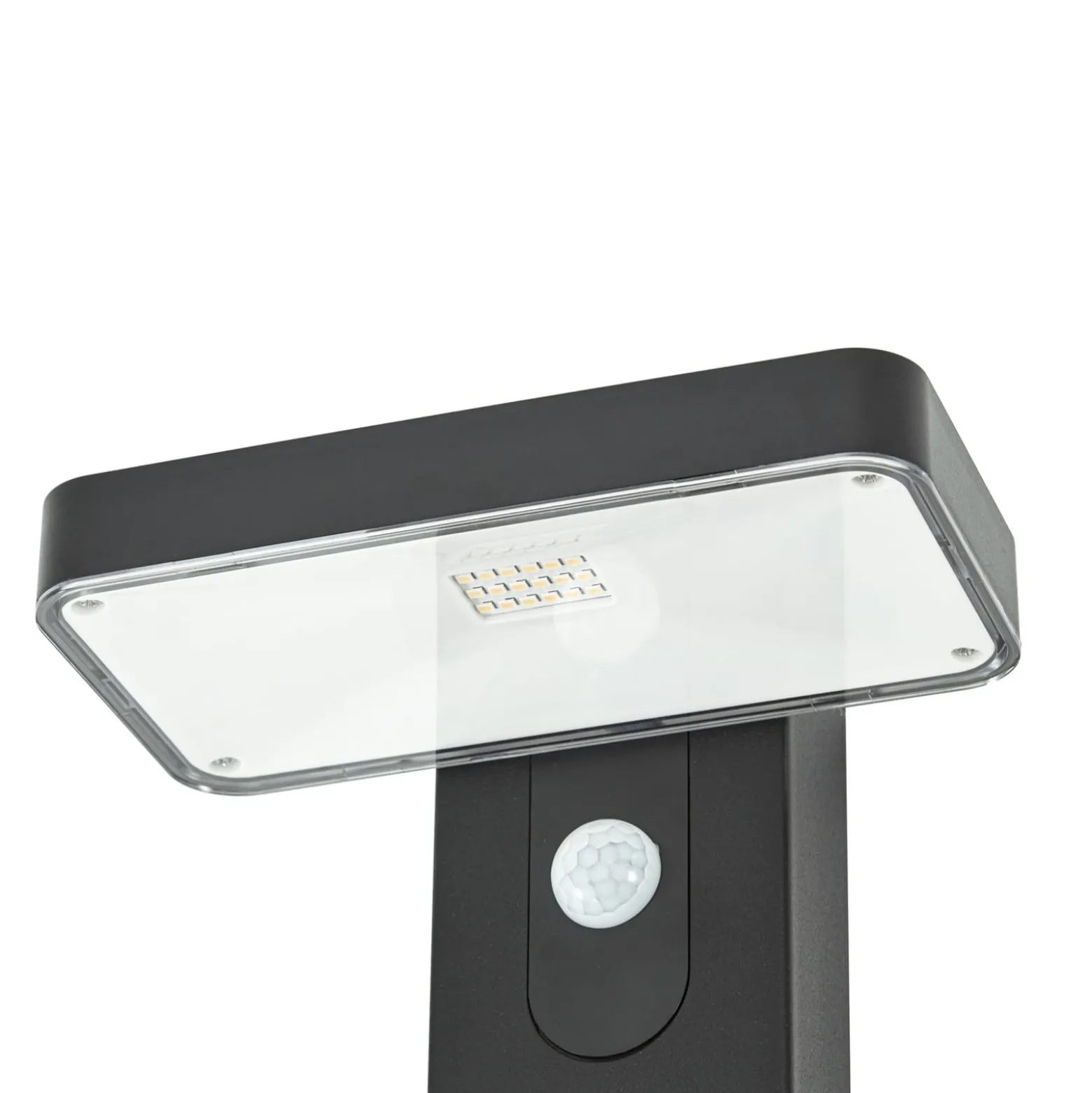 PRIOS LED-pylväsvalaisin Tarlson, kulmikas, antrasiitti, anturi
