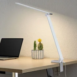 Prios LED-pöytävalaisin Tamarin, korkeus 40 cm, valkoinen, himmennettävä