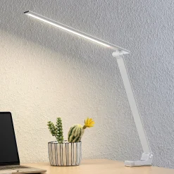 Prios LED-pöytävalaisin Tamarin, korkeus 40 cm, valkoinen, himmennettävä